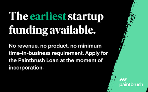 Same-Day Startup Funding by Paintbrush