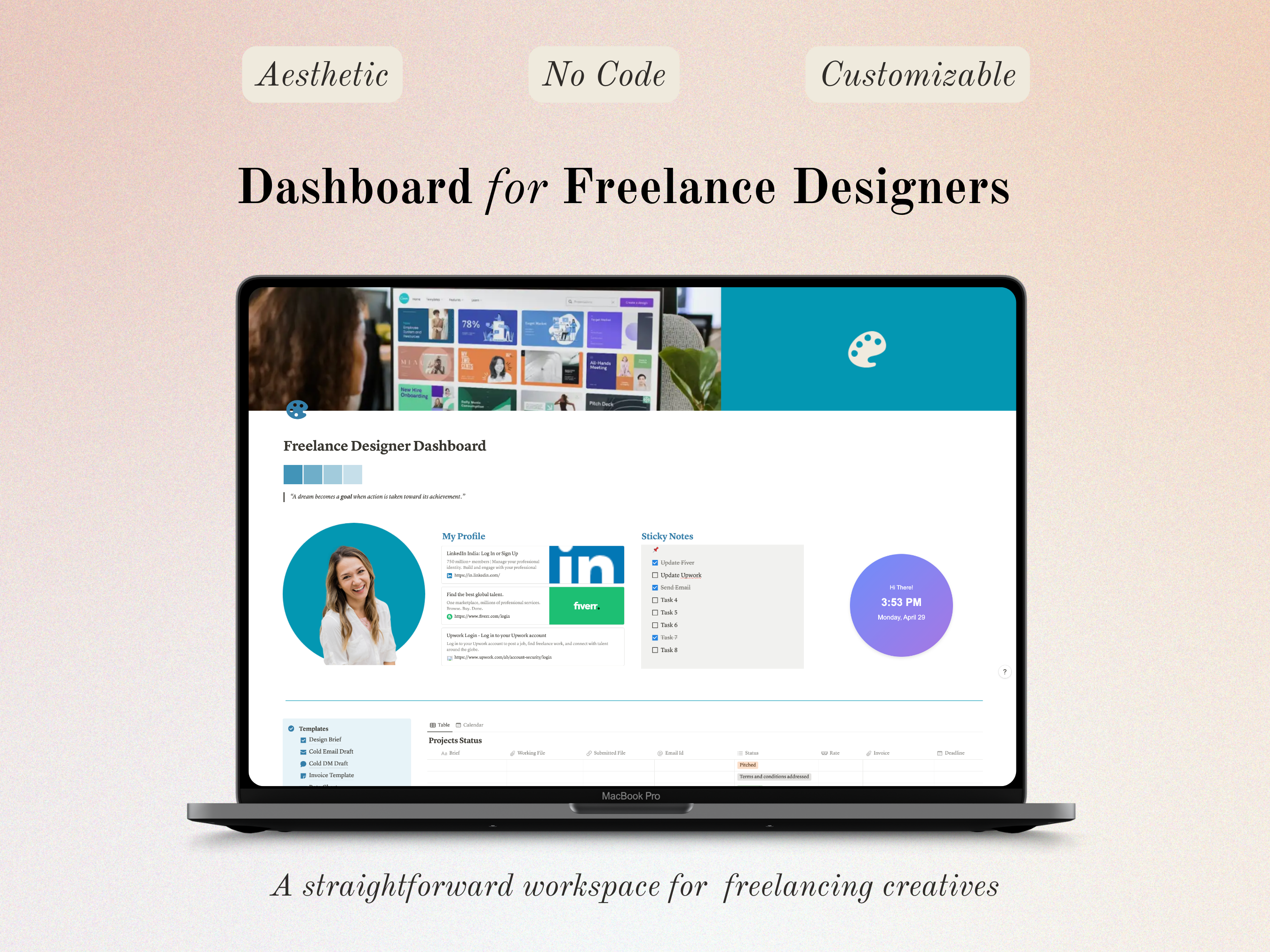 Notion Dashboard for Freelance Designers