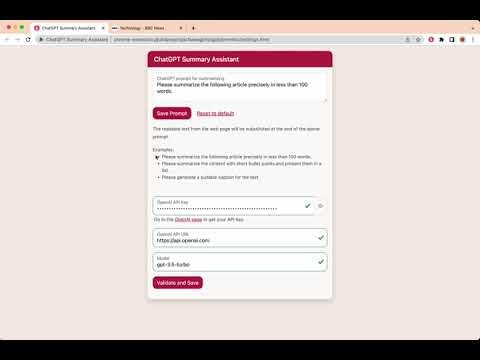 ChatGPT Summary Assistant