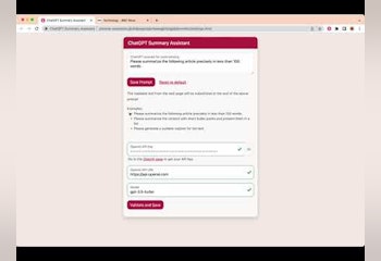 ChatGPT Summary Assistant