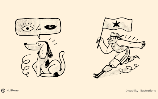 Halftone illustrations