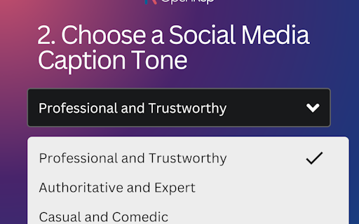 Canva x OpenRep AI Caption Generator