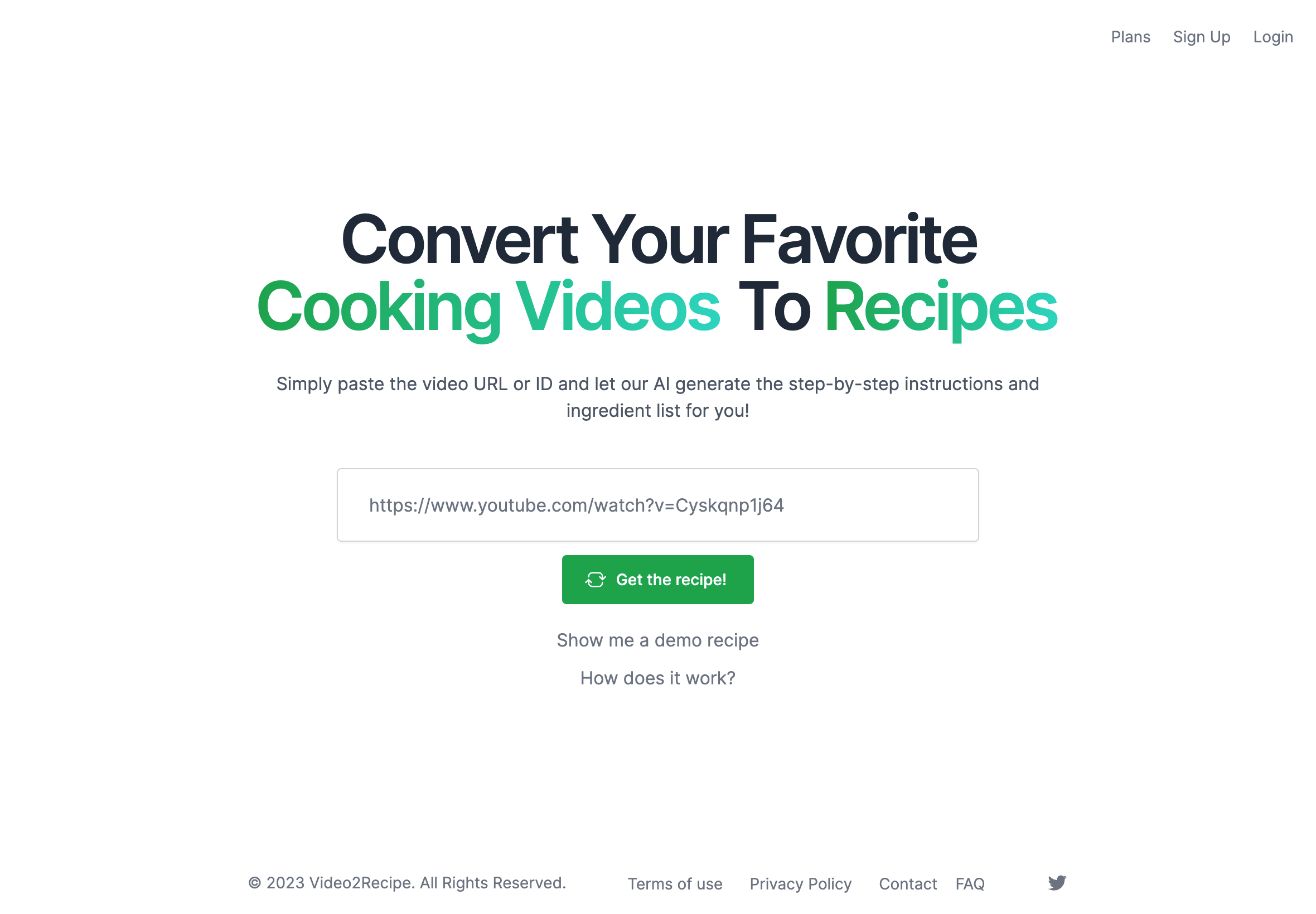 Video2Recipe