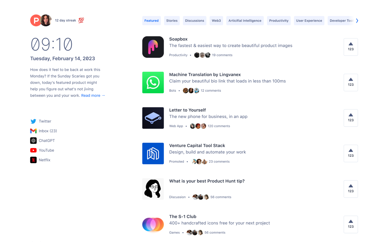 Product Hunt Chrome Extension