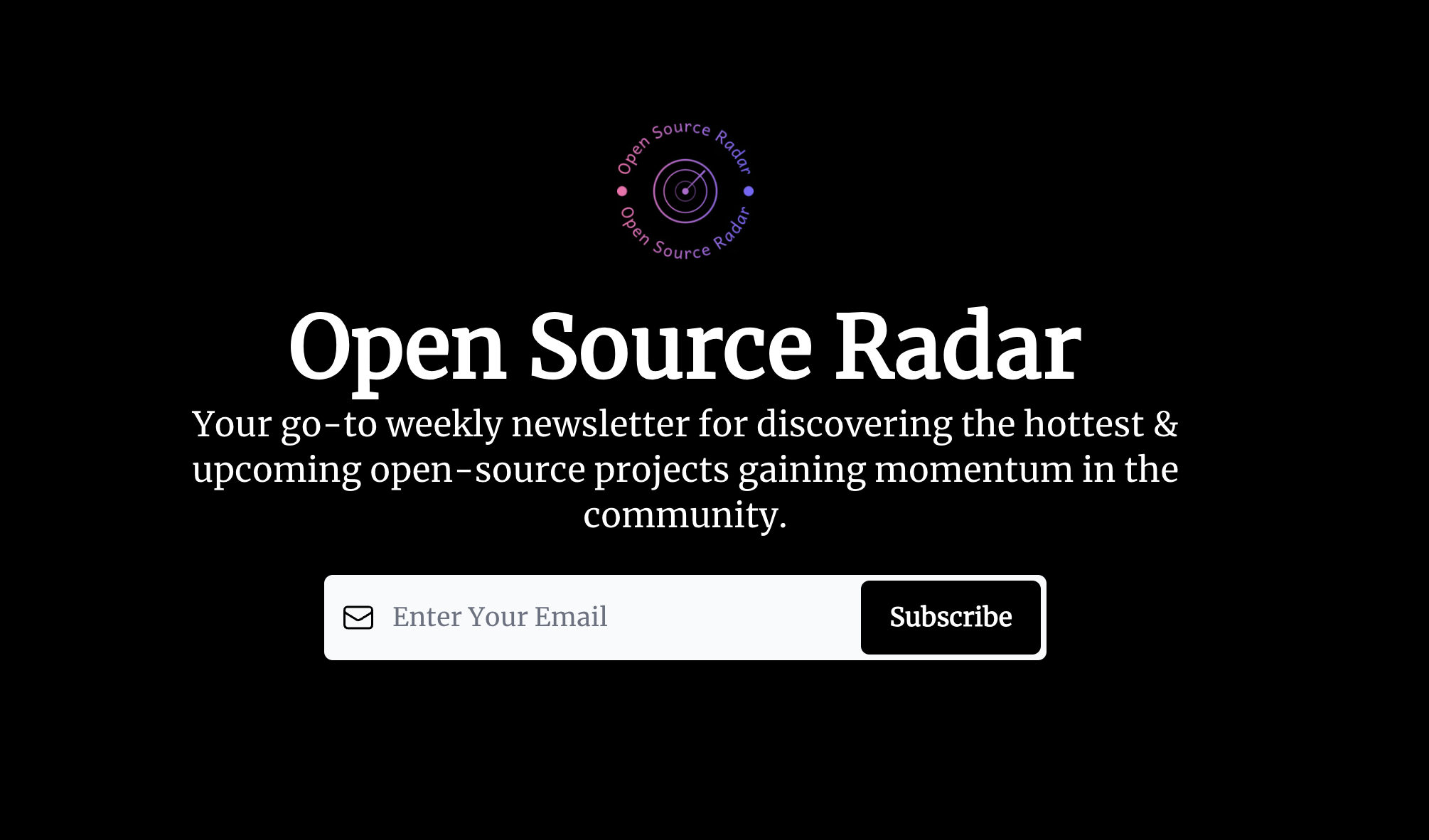 Open Source Radar