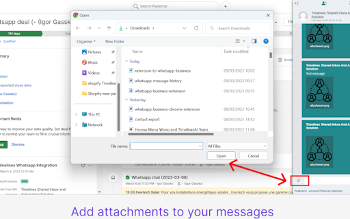 TimelinesAI WhatsApp chrome extension