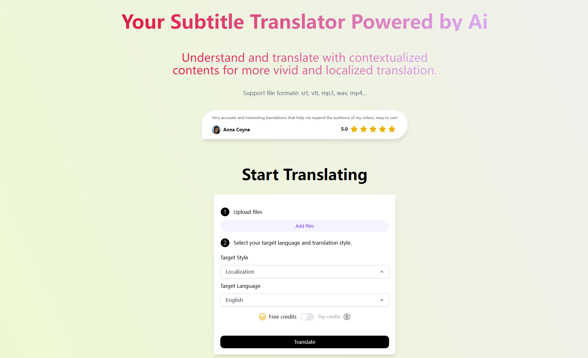 Sub Translate AI