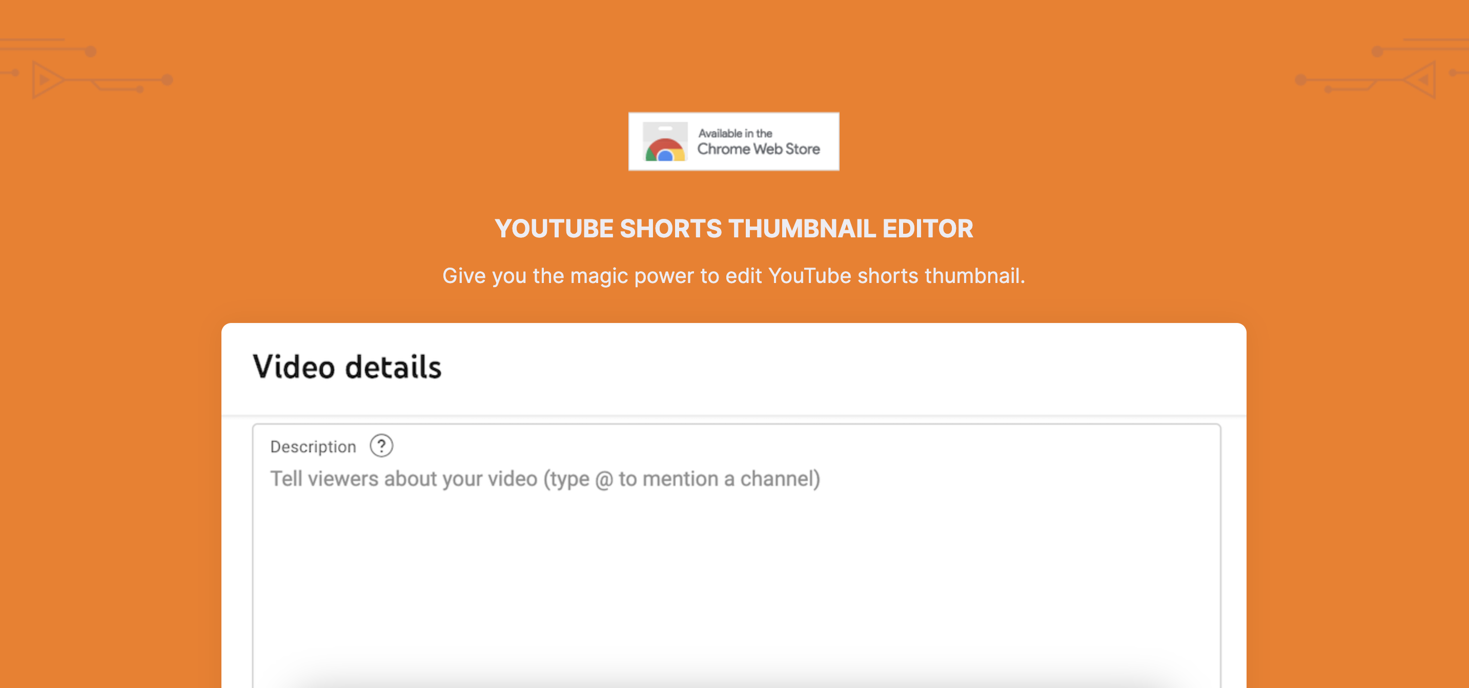 YouTube Shorts Thumbmail Editor