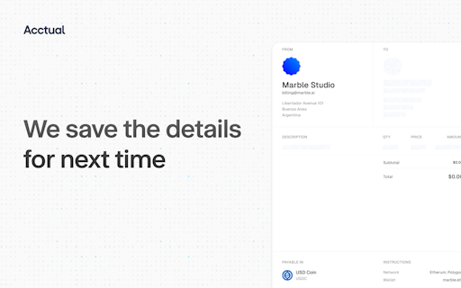 Crypto Invoice Generator by Acctual
