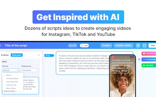 BIGVU Voice to Script AI Magic Writer
