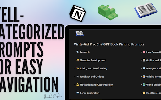 Write-Aid: Book Writing GPT-4 Prompts