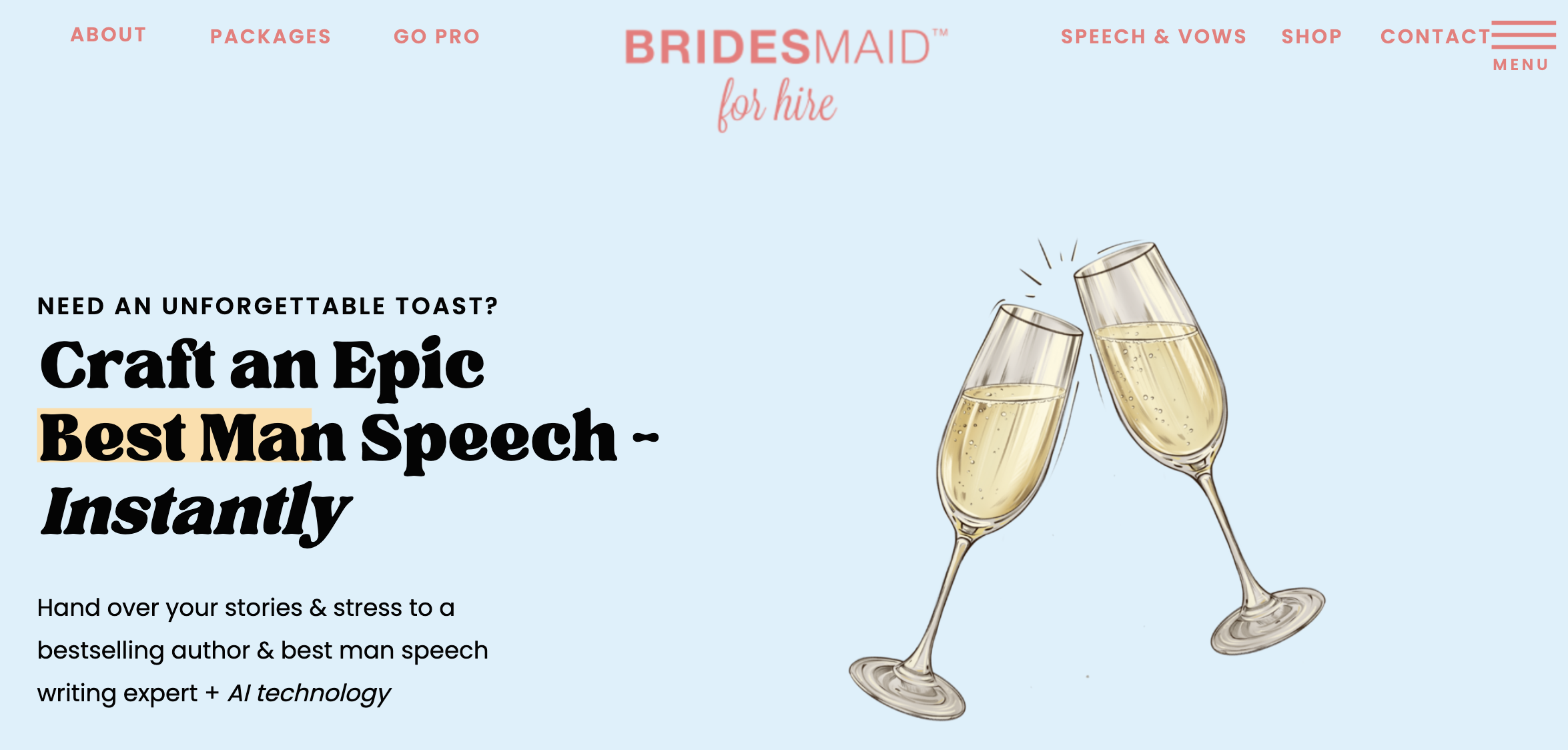 AI Best Man Speech Writing Tool