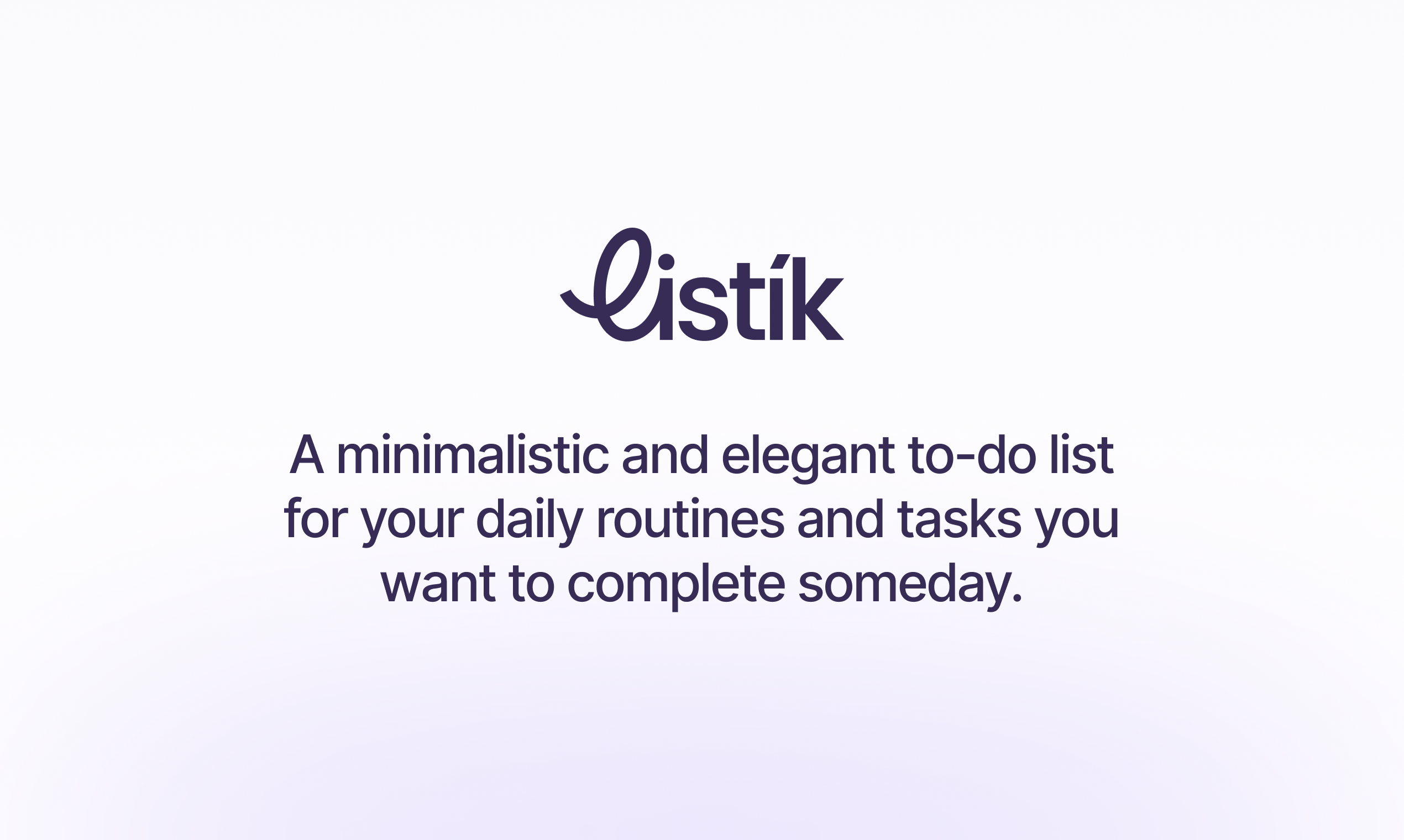 Listík, a to-do list