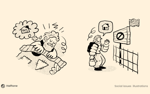 Halftone illustrations