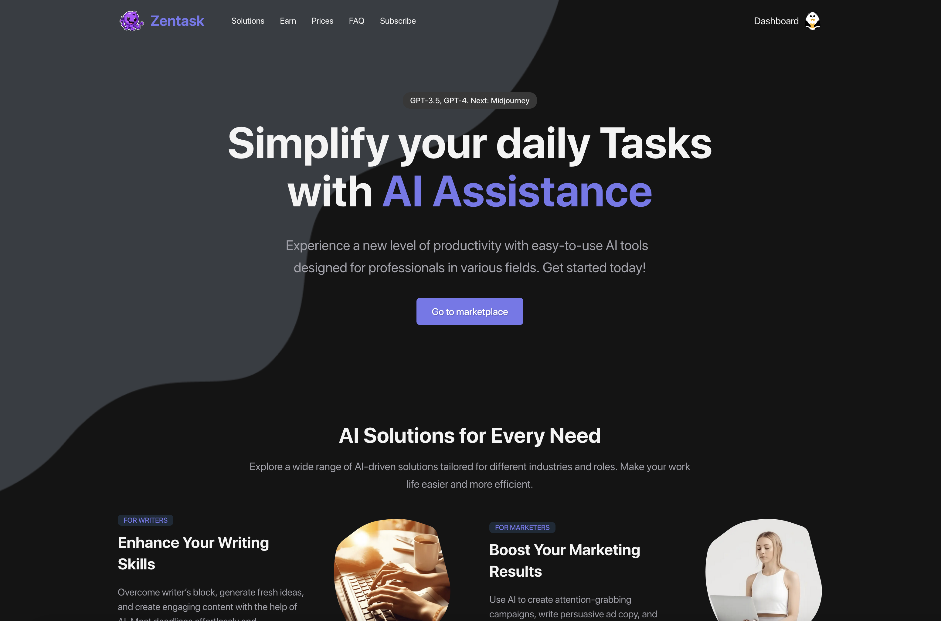 AI Marketplace by Zentask.ai