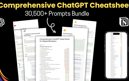 Ultimate 30,500 ChatGPT Prompts Pack