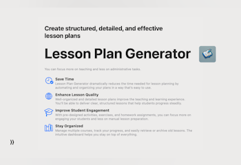 Lesson Plan Generator