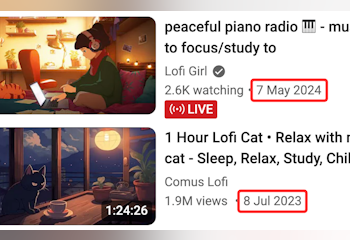Show YouTube Video Upload Date