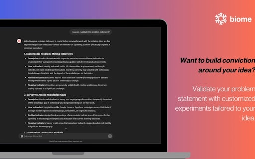 Biome Bot: Your AI Cofounder