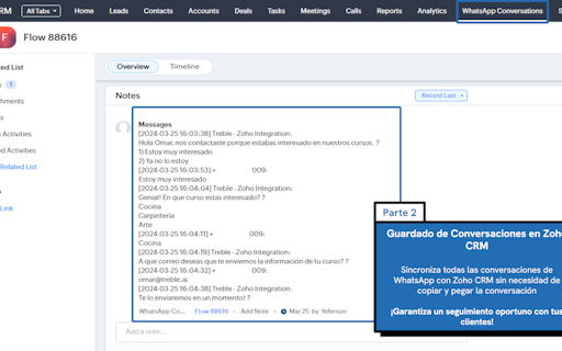 Treble.ai + Zoho CRM