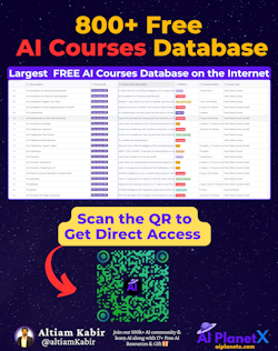 800+ Free AI Courses Database
