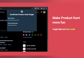 Unofficial Product Hunt Chrome Plugin