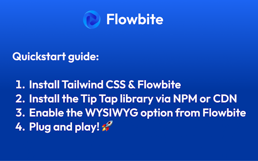 Flowbite WYSIWYG