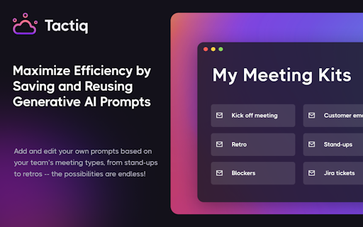 Tactiq AI Meeting Kits
