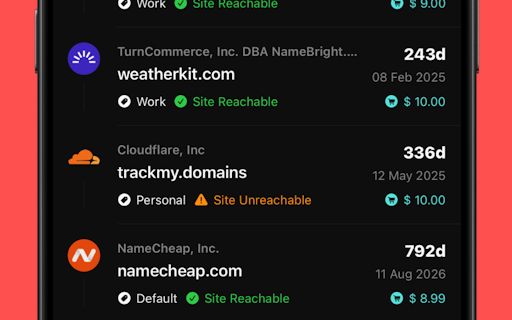 Track My Domains
