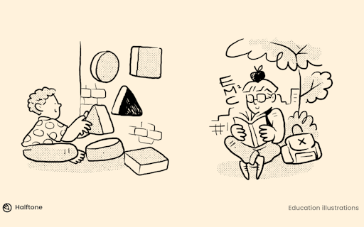 Halftone illustrations