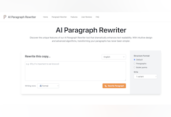 Free AI Paragraph Rewriter