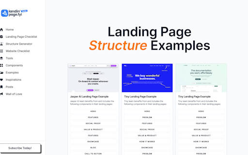 Landing Page Structure Generator