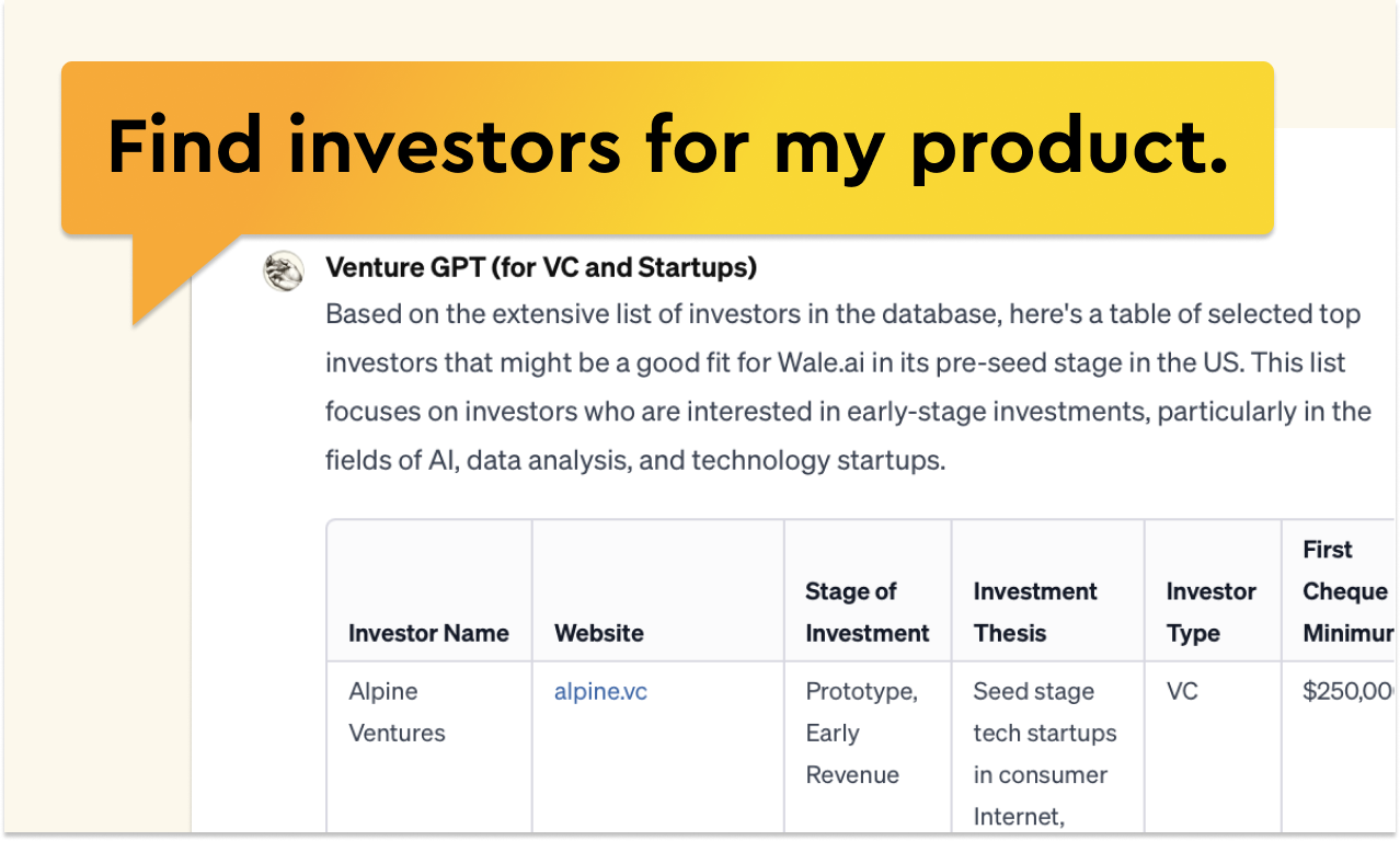 Venture GPT