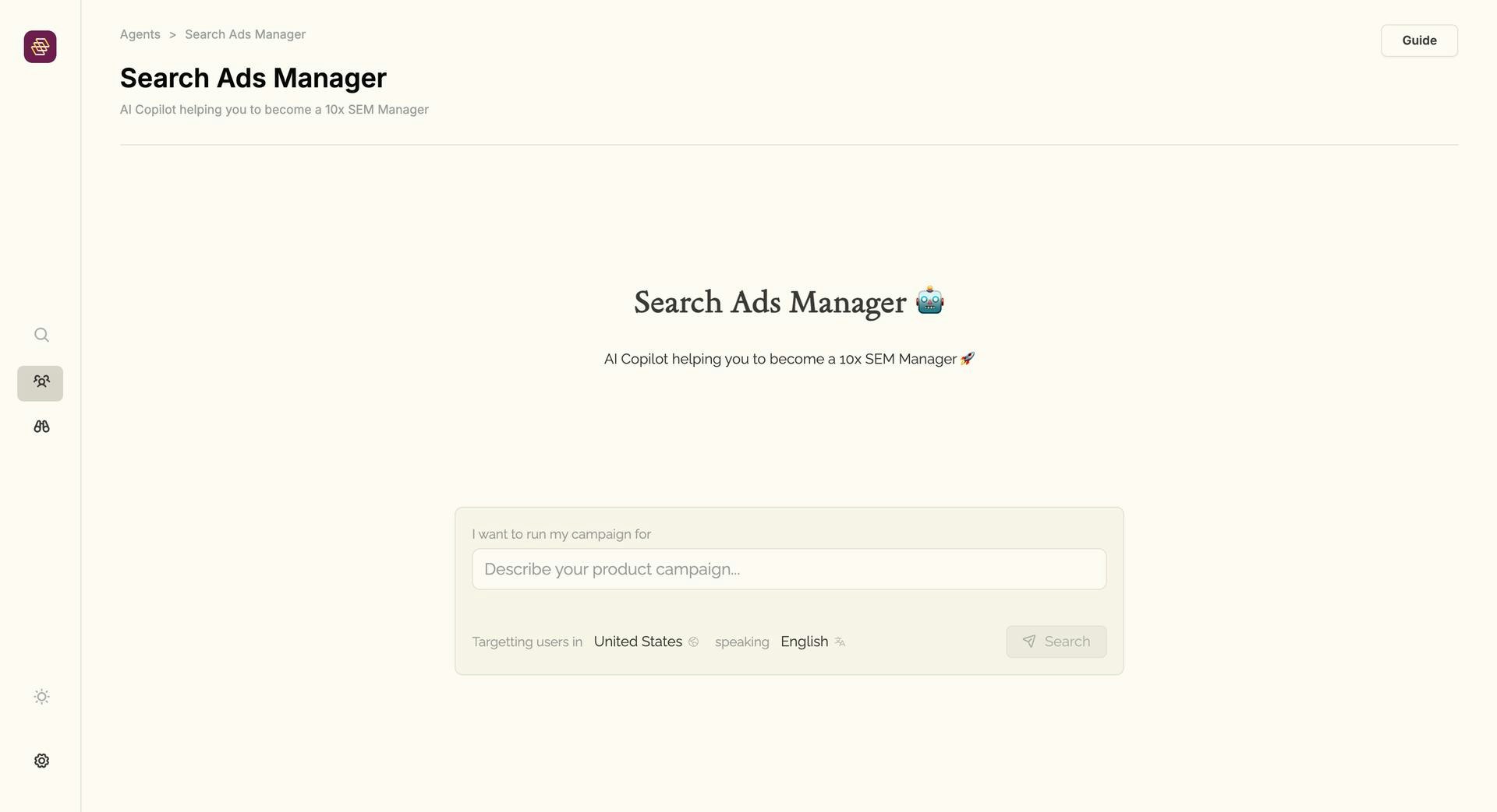 Search Ads Manager AI Agent