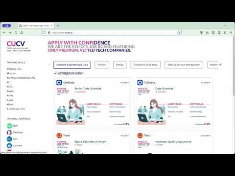 CUCV Curated Remote Jobs in Tech
