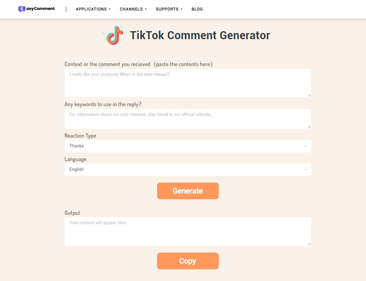 TikTok Comment Generator