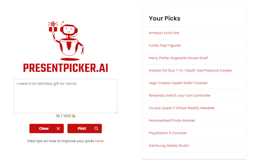 Present Picker AI