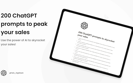 200 ChatGPT Prompts To Peak Your Sales