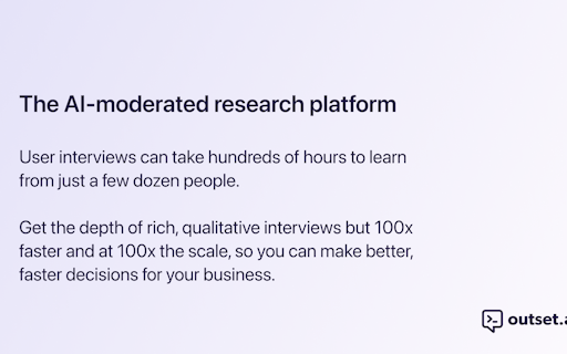 Outset AI Voice Interviews