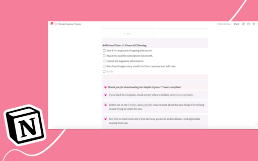 Aesthetic & Simple Expense Tracker