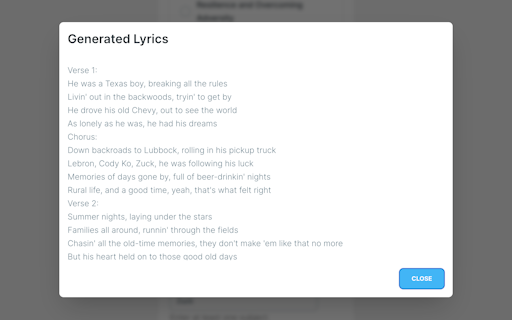Country Lyrics AI