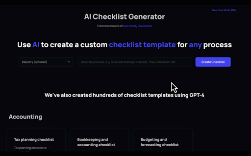 Checklistgenerator AI