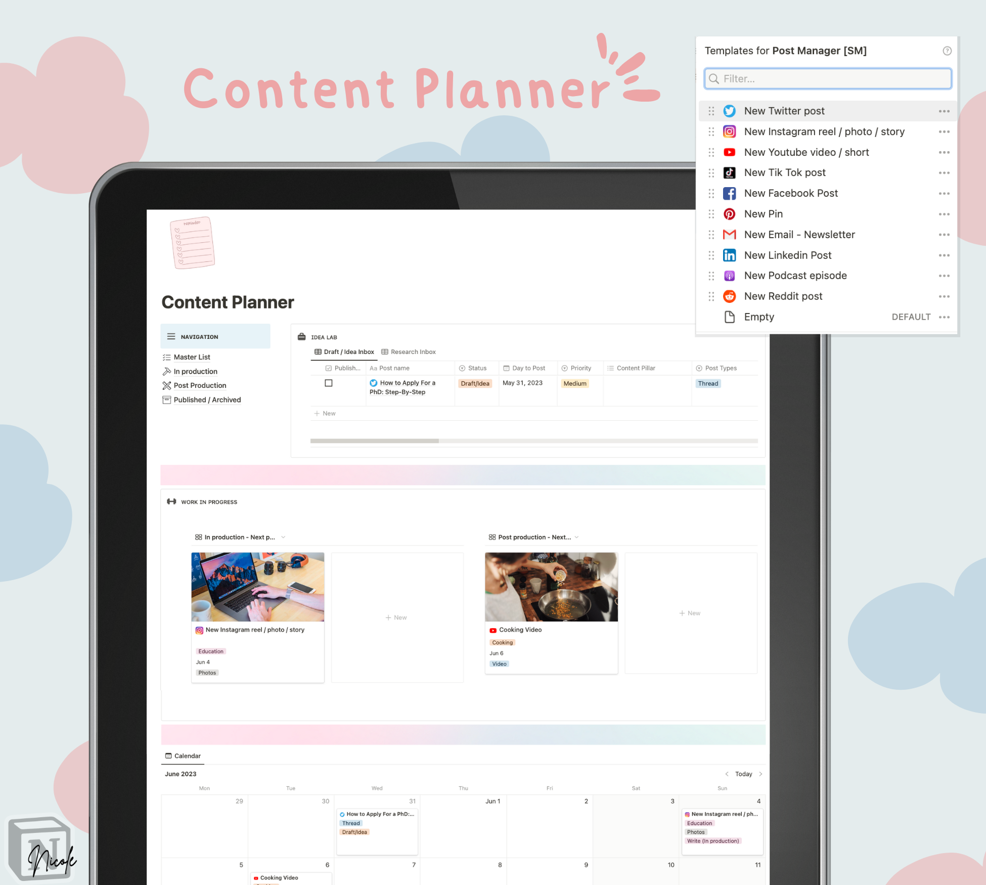 Celestial Connections Social Planner