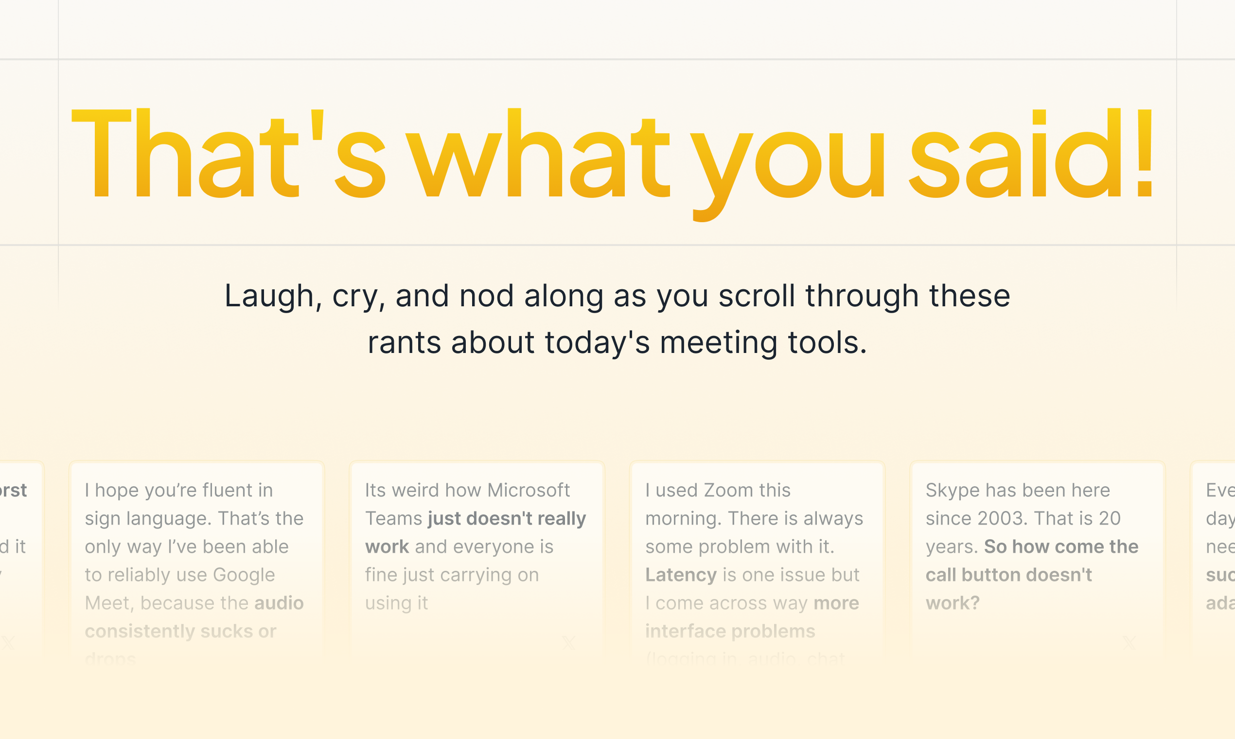 That's What You Said!