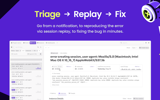 Error Monitoring & Session Replay
