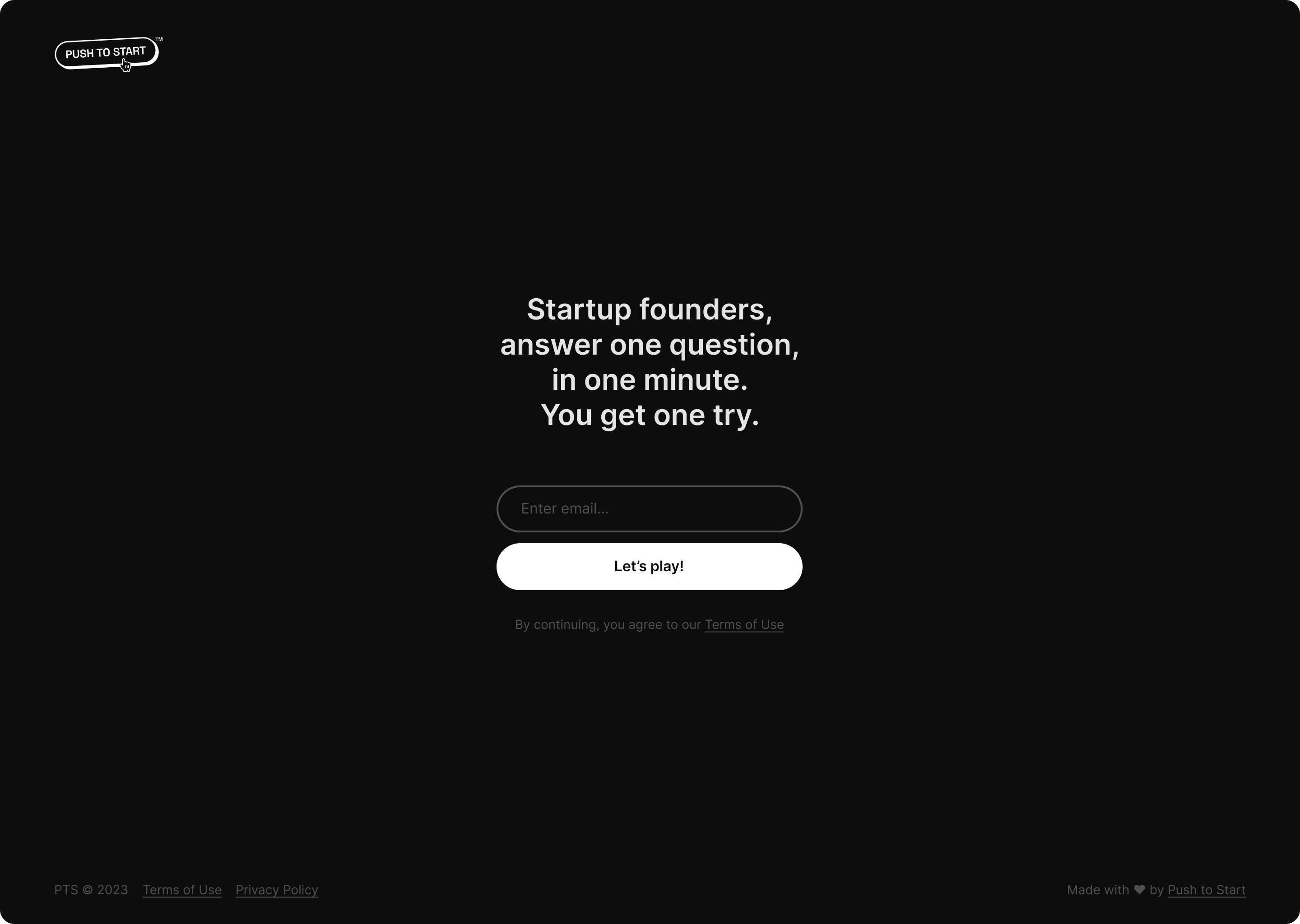 Startup Game