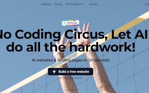 AI Website in 30 seconds