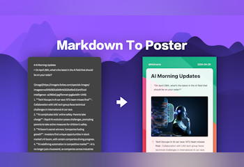 Markdown To Poster Editor By ReadPo