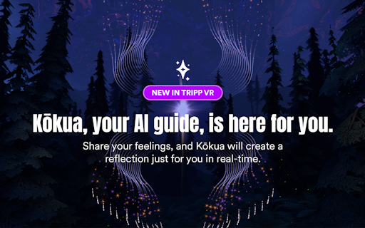 Kokua AI Meditation Guide in VR on TRIPP