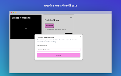 Website Builder for Gumroad Products